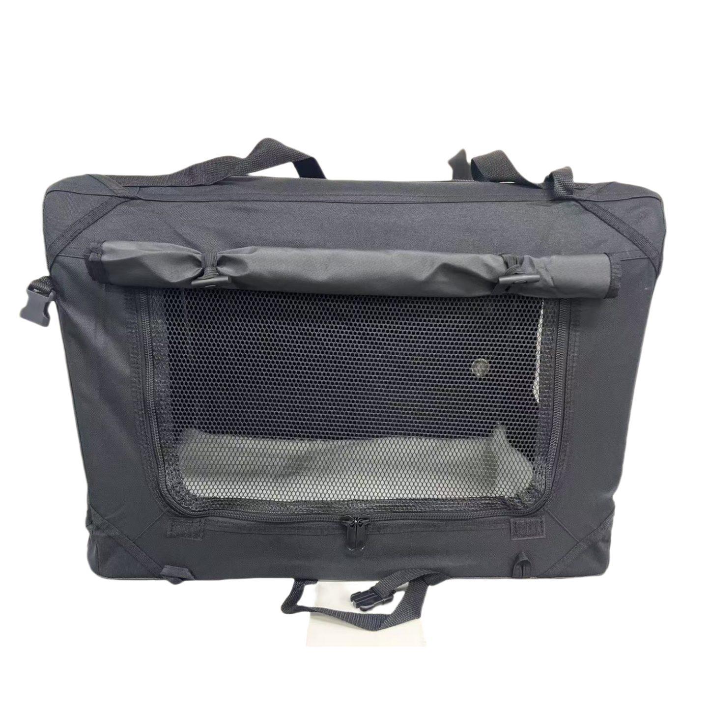 YES4PETS Medium Foldable Soft Dog Cat Puppy Rabbit Crate Bag With Curtain Black