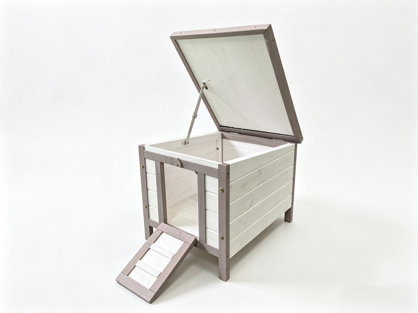 YES4PETS White Small Chicken Coop Rabbit Hutch Ferret Cage Guinea Pig Dog Cat Nesting Box