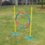 YES4PETS Portable Adjustable Dog Puppy Training Practice Jump Tyre Agility Post