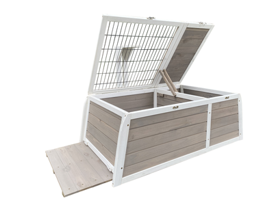 YES4PETS Tortoise Medium House Turtle Habitat Enclosure Wooden Small Animal Hutch Indoor Outdoor