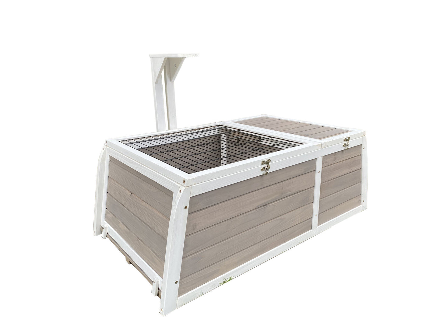 YES4PETS Tortoise Medium House Turtle Habitat Enclosure Wooden Small Animal Hutch Indoor Outdoor