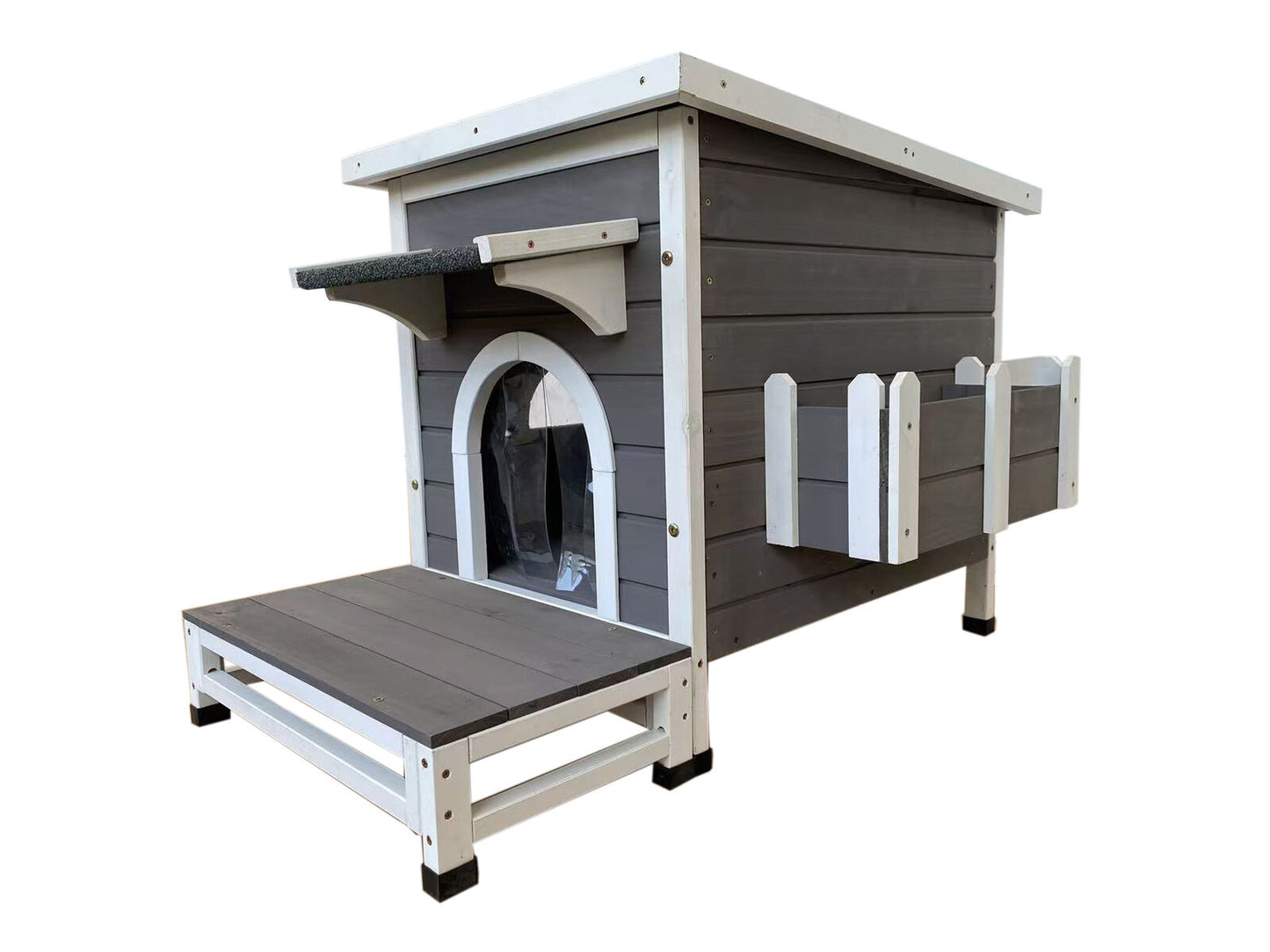 YES4PETS Cat Shelter Condo with Escape Door Rabbit Kitty Dog House Cave