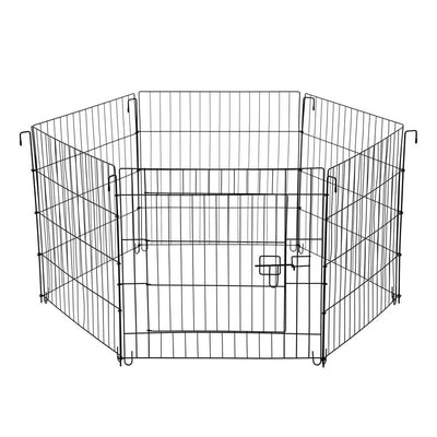 YES4PETS 24' 6 Panel Pet Playpen Fold Exercise Cage Fence Enclosure