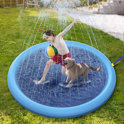 YES4PETS 100cm Pet Sprinkler Water Splash Pad Dog/Cat Cooling Pond/Outdoor Toy