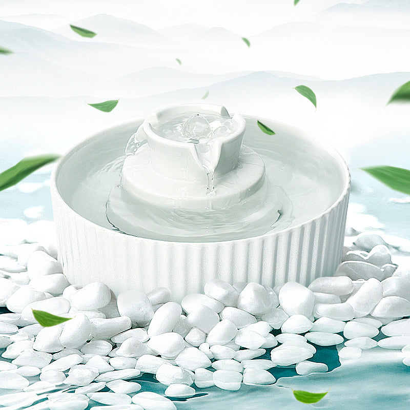 YES4PETS Porcelain Electric Pet Water Fountain Dog Cat Ceramic Water Feeder Dispenser 49 Filters