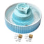 YES4PETS Blue Ceramic Electric Pet Water Fountain Dog Cat Water Feeder Bowl Dispenser 17X Filters