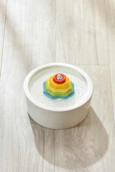 YES4PETS Ceramic Electric Pet Water Fountain Dog Cat Water Feeder Bowl Dispenser 17x Filters