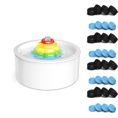 YES4PETS Ceramic Electric Pet Water Fountain Dog Cat Water Feeder Bowl Dispenser 17x Filters