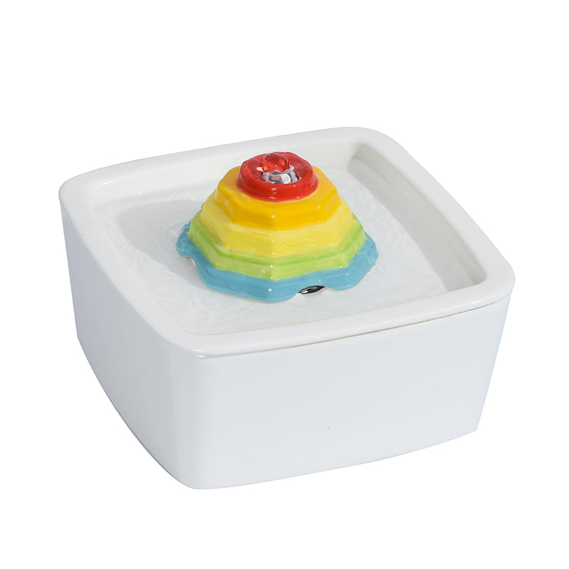 YES4PETS Ceramic Electric Pet Water Fountain Dog Cat Water Feeder Bowl Dispenser 17x Filters