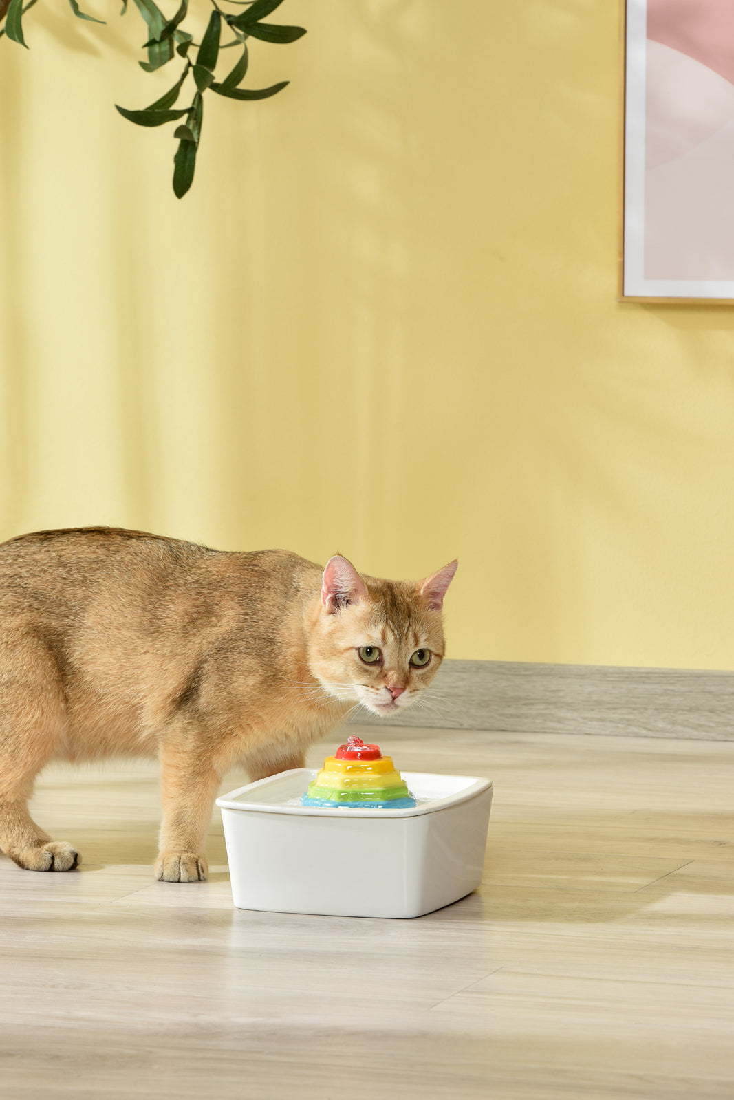 YES4PETS Ceramic Electric Pet Water Fountain Dog Cat Water Feeder Bowl Dispenser 17x Filters
