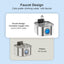 3.2L Wireless Sensor Automatic Electric Pet Water Fountain Dog Cat Stainless Steel Dispenser 13 Filters
