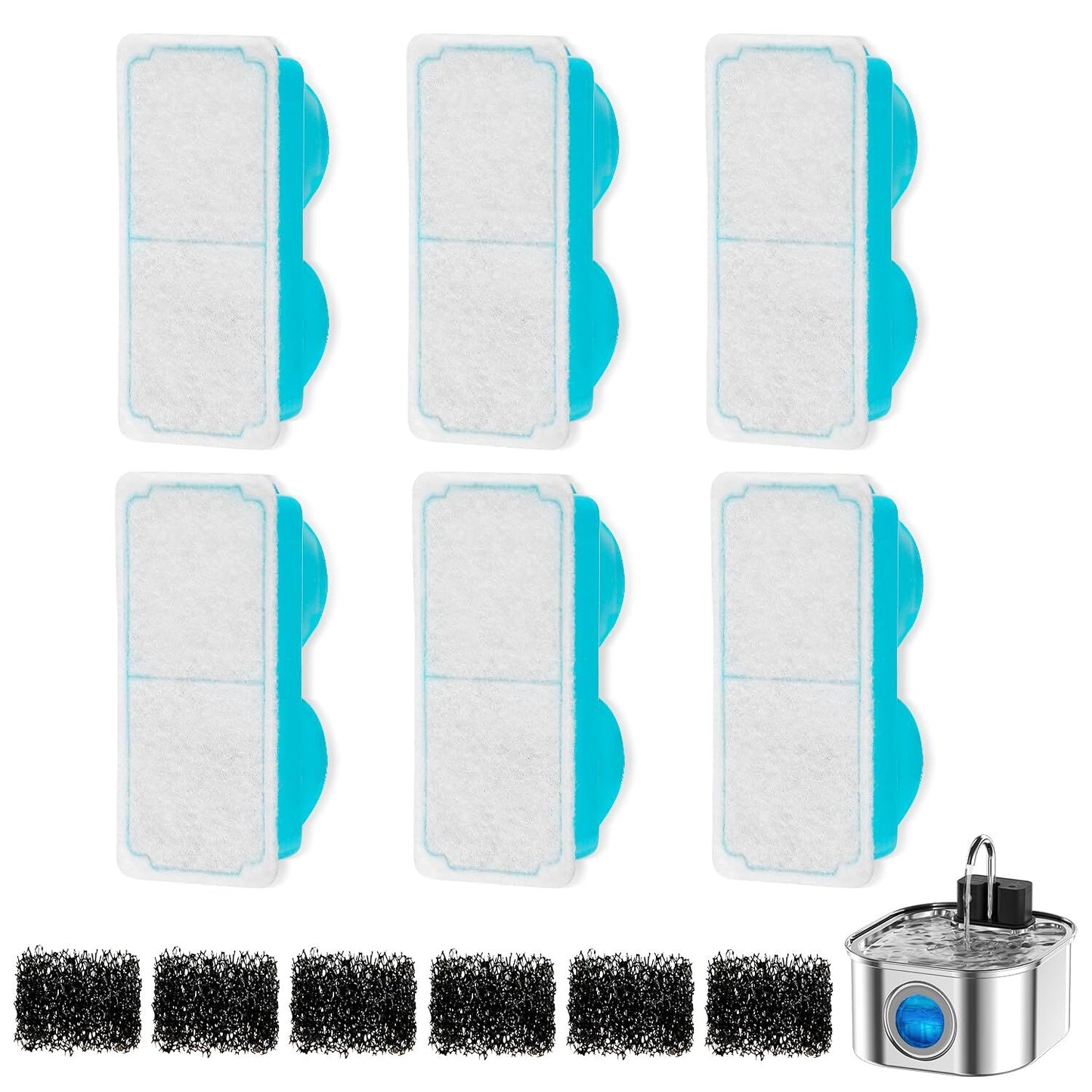 3.2L Wireless Sensor Automatic Electric Pet Water Fountain Dog Cat Stainless Steel Dispenser 13 Filters