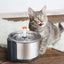 YES4PETS Automatic Electric Pet Water Fountain Dog Cat Stainless Steel Feeder Bowl Dispenser 9x Filters