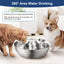 YES4PETS 2L Automatic Electric Pet Water Fountain Dog Cat Stainless Steel Feeder Bowl Dispenser 33x Filters