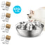 YES4PETS 2L Automatic Electric Pet Water Fountain Dog Cat Stainless Steel Feeder Bowl Dispenser 33x Filters