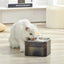 YES4PETS 3L Automatic Electric Pet Water Fountain Dog Cat Stainless Steel Feeder Bowl Dispenser 17x Filters