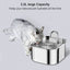 YES4PETS 3.2L Automatic Electric Pet Water Fountain Dog Cat Stainless Steel Dispenser with 17x Filters