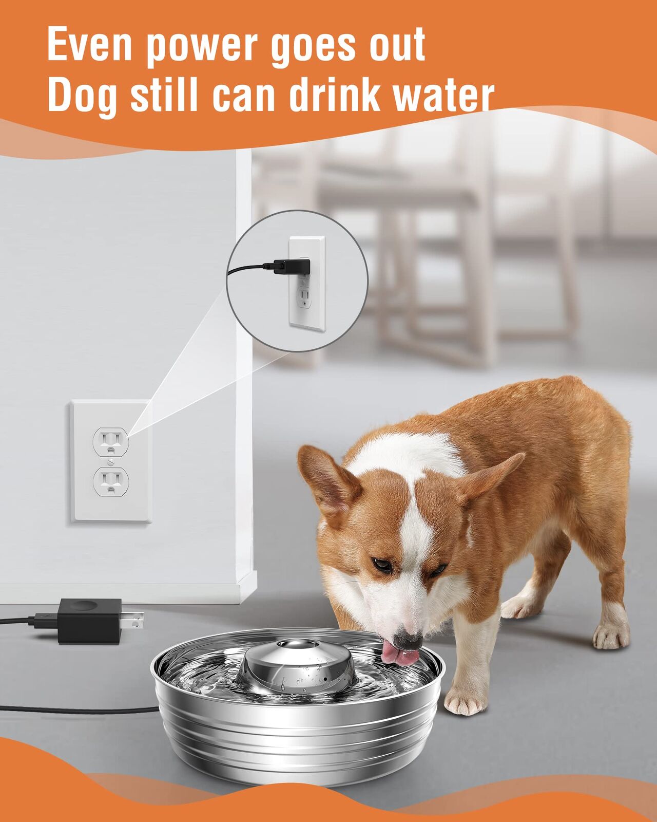 YES4PETS 3.78L Automatic Electric Pet Water Fountain Dog Cat Stainless Steel Feeder Bowl Dispenser