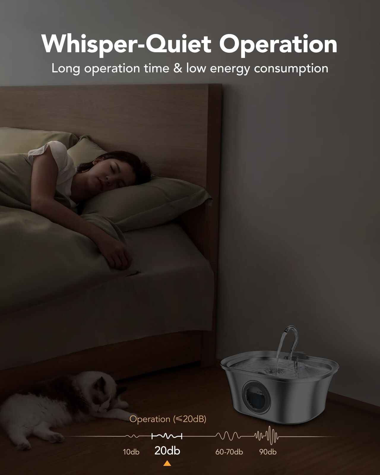 YES4PETS 3.2L Automatic Electric Pet Water Fountain Dispenser Dog Cat Stainless Steel with 17x Filters