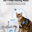 YES4PETS 3.2L Automatic Electric Pet Water Fountain Dispenser Dog Cat Stainless Steel with 17x Filters
