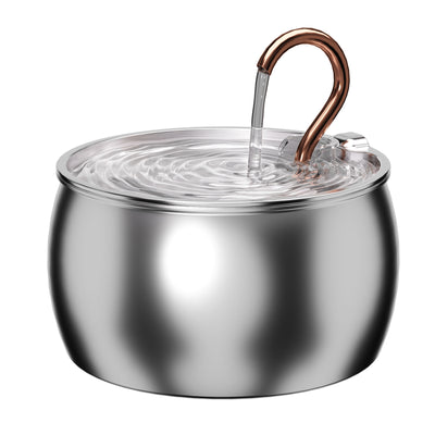 2.5L Automatic Electric Pet Water Fountain Dog Cat Stainless Steel Dispenser Drink Bowl