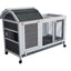 YES4PETS Rabbit Hutch Cat House Cage Guinea Pig Ferret Cage With Wheels