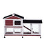 YES4PETS Double Storey Large Rabbit Hutch Guinea Pig Cat Cage Ferret Cage Pull Out Tray Wheels
