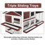 YES4PETS Double Storey XL Rabbit Hutch Guinea Pig Cat Cage Ferret Cage 160x71x99cm