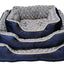 YES4PETS Medium Washable Soft Pet Dog Puppy Cat Bed Cushion Mattress-Blue / Brown