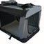 YES4PETS XXL Foldable Soft Dog Cat Puppy Crate Carrier With Curtain-Grey