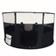 YES4PETS Large Round Portable Soft Playpen Dog Cat Rabbit Puppy Playpen-Black