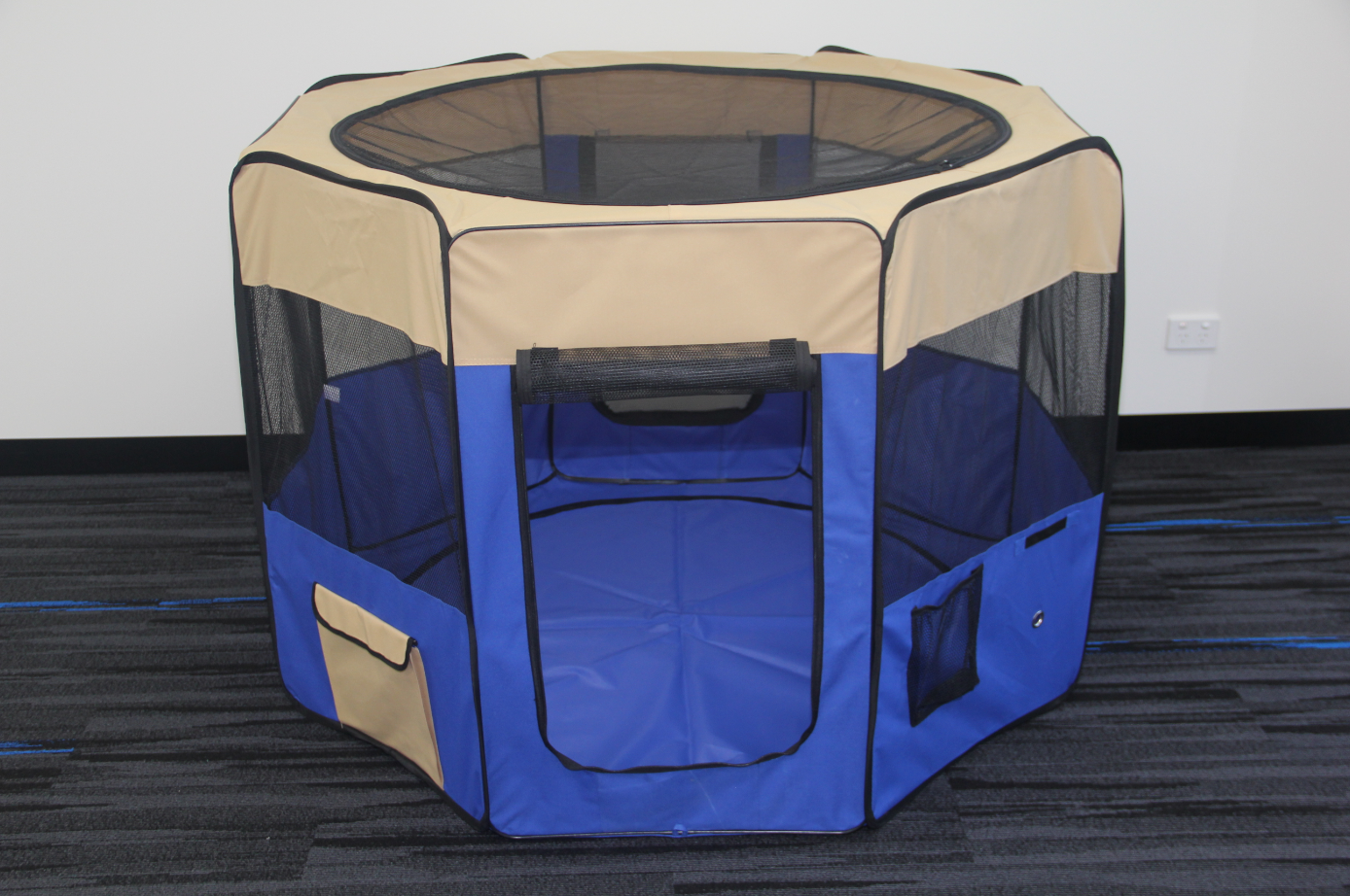 YES4PETS 75 cm Foldable Large Blue Dog Puppy Rabbit Soft Cat Playpen Enclosure