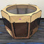 YES4PETS 75 cm Foldable Large Brown Dog Puppy Soft Cat Playpen Enclosure
