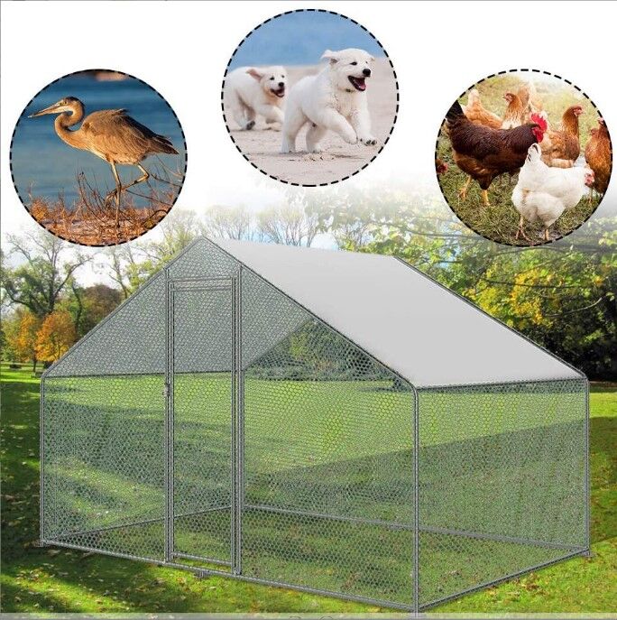 YES4PETS XL 3x2x2M Walk In Cat Chicken Coop Run Extension Rabbit Guine