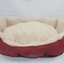 YES4PETS Washable Beige / Grey / Red Fleece Soft Pet Dog Cat Bed-Large
