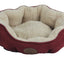 YES4PETS Washable Red / Grey / Beige Fleece Pet Dog Cat Soft Bed-Medium