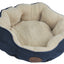YES4PETS Washable Blue / Grey Pet Dog Fleece Pet Soft Dog Cat Bed-Small