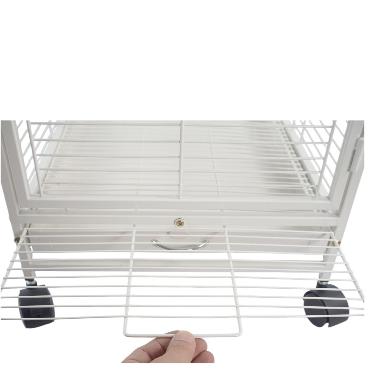 YES4PETS Small Bird Transport Budgie Cage Parrot Aviary Carrier With Wheel