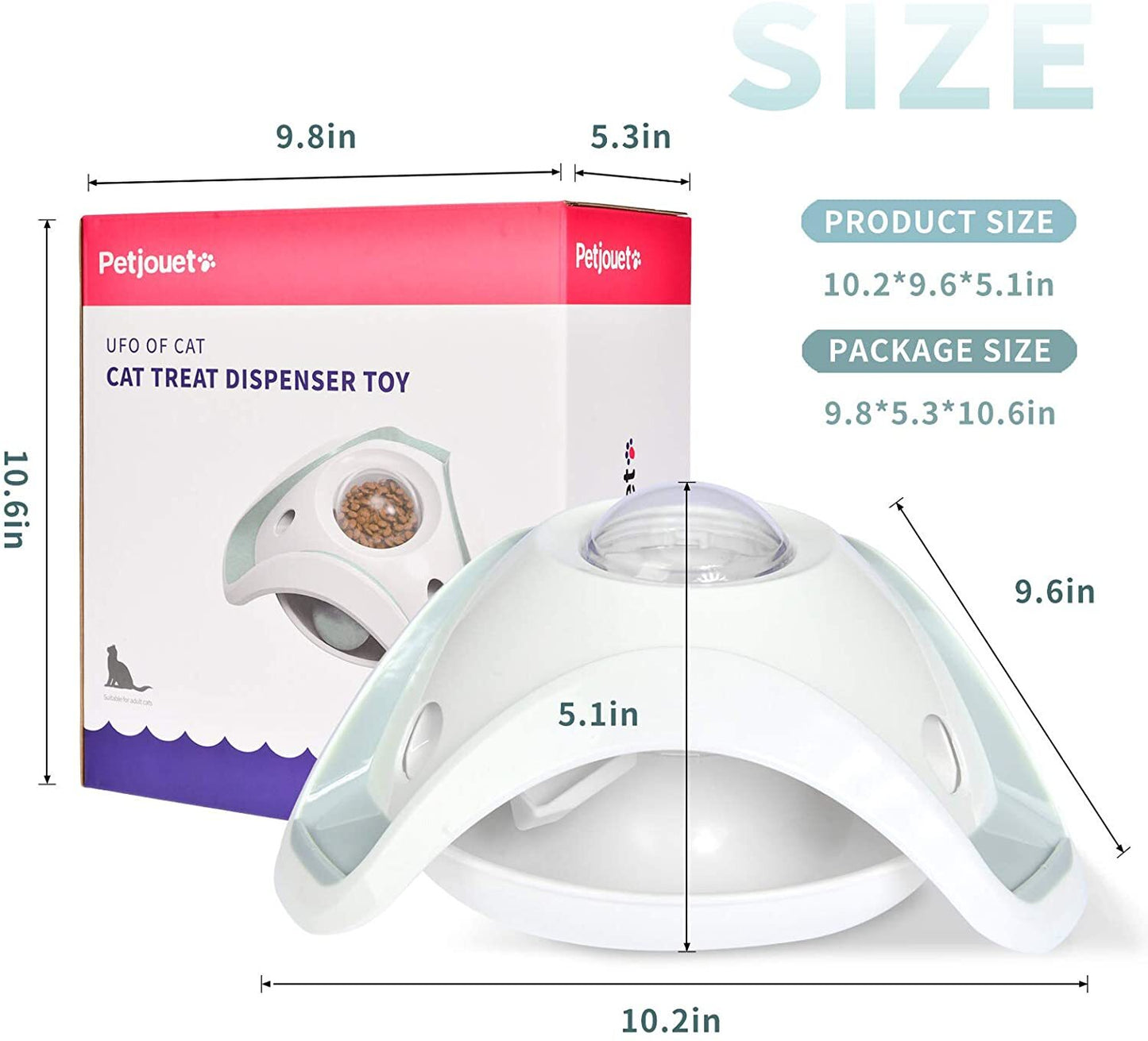 YES4PETS Cat Play Box Kit Pet Toy Kitten Toys Interactive Ball Peek Hunting Toy