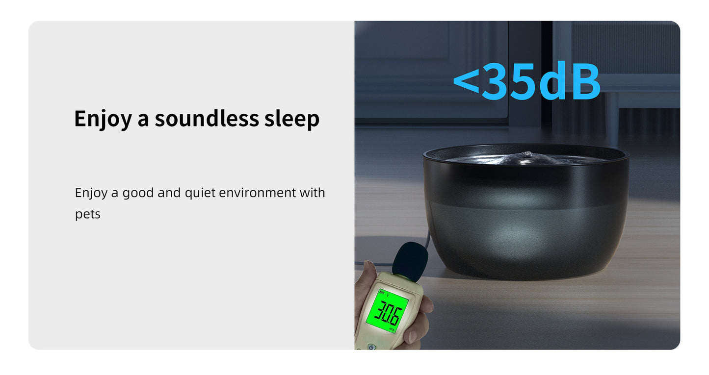 YES4PETS 3L Automatic Electric Pet Water Fountain Dog Cat Black with 17x Filters