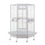 YES4PETS White 161 cm XL Corner Bird Cage Pet Parrot Aviary Perch Castor Wheel Stand With Cover