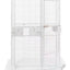 YES4PETS 161 cm XL Corner Bird Cage Pet Parrot Aviary Perch Castor Wheel Stand White