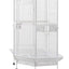 YES4PETS 161 cm XL Corner Bird Cage Pet Parrot Aviary Perch Castor Wheel Stand White