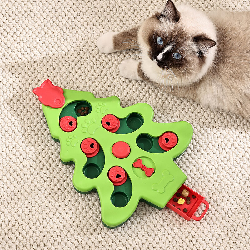 YES4PETS Dog Cat Toy Christmas Tree Training Puzzle Treat Kitten Puppy Interactive Feeding Toys
