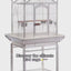 YES4PETS White Large Bird Budgie Cage Parrot Aviary Carrier With Stand & Wheel